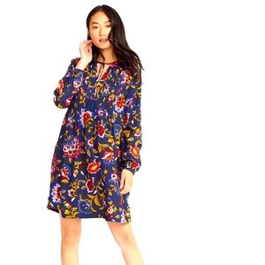 Old Navy Floral-Print Pintucked Swing Dress